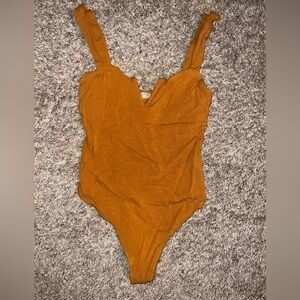 Free People Burnt Orange Bodysuit Medium